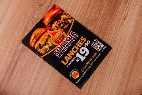 Panfleto - 14x10cm - Couchê 90g - 1000 unidades - Colorido - Criamos sua Arte Grátis - Chame no Whatsapp