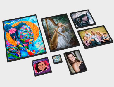 Quadro Decorativo com Moldura Caixa Alta com Vidro Adesivado com Laminação Fosca 15x15cm - 4x0 - 5 unid