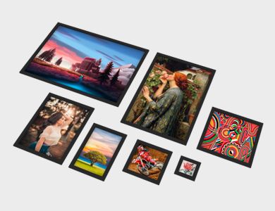 Quadro Decorativo com Moldura Caixa Baixa com Acetato Adesivado com Laminação Fosca 50x70cm - 4x0 - 1 unid