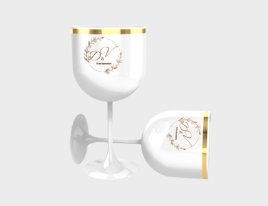 Taça de GIN com Borda Metalizada 650ml - 1 Cor de Impressão - 1x1 - 100 unid